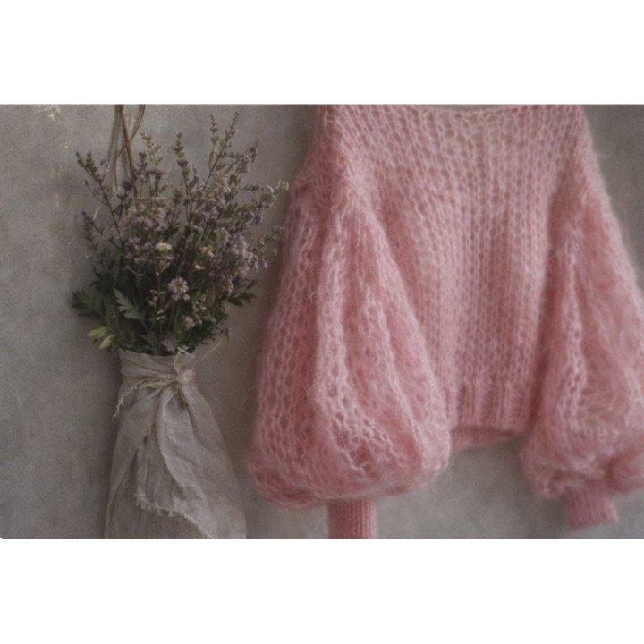Rose Mohair-Blend Open-Knit Sweater Dress