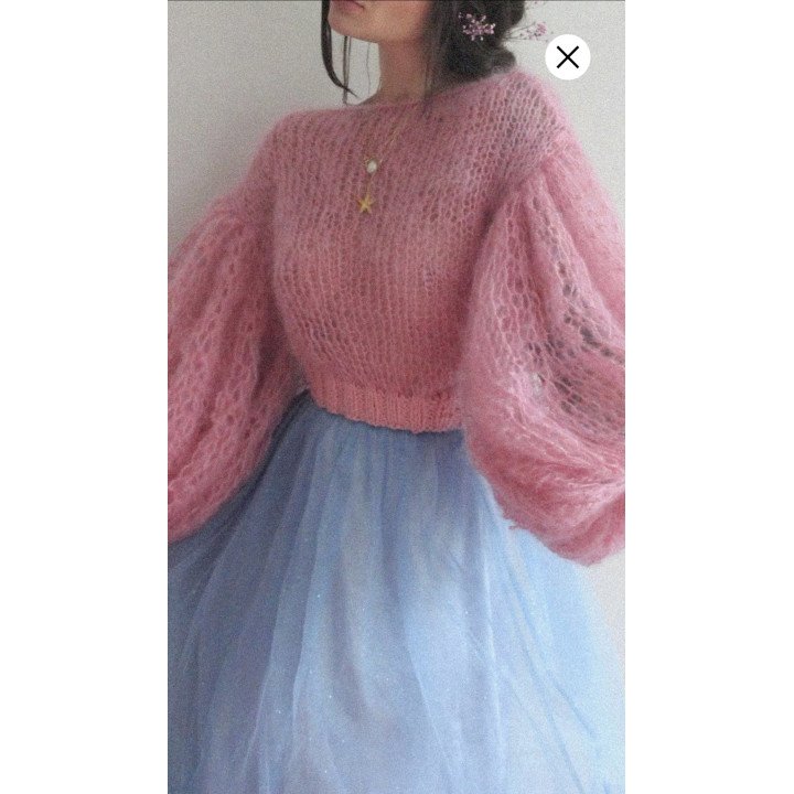 Rose Mohair-Blend Open-Knit Sweater Dress